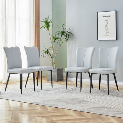 Modern Minimalist Dining Chairs With Metal Legs Home Essentials