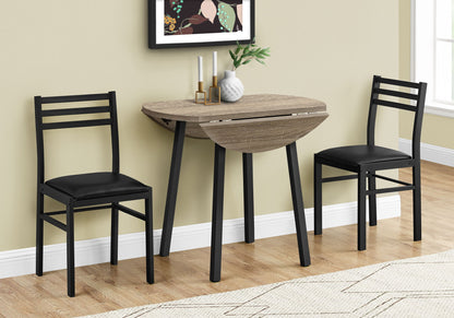 3 Pieces Dining Table Set, Small, Drop Leaf, Contemporary & Modern 8th Street