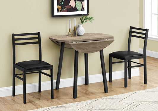 3 Pieces Dining Table Set, Small, Drop Leaf, Contemporary & Modern 8th Street