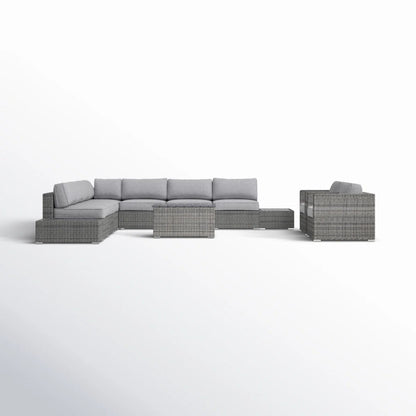 Wicker Sectional Seating Group With Plush Cushions LSI Patio Furniture