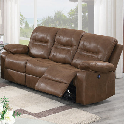 Modern Contemporary Power Reclining Sofa With USB Port Home Essentials