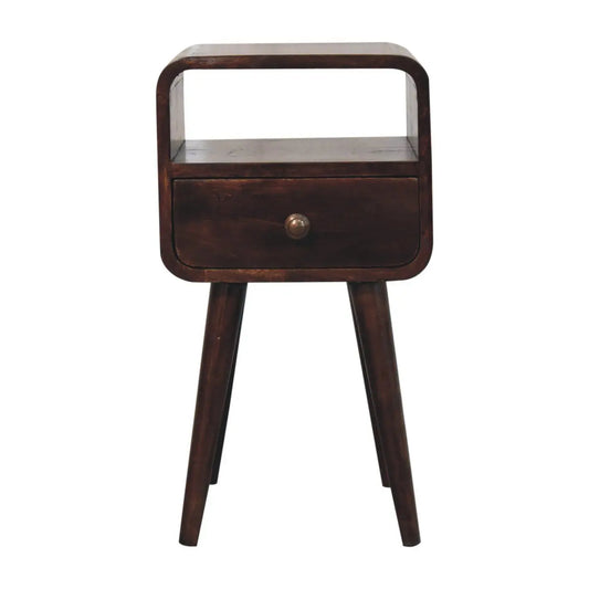 Mini Curve Open Bedside Nightstand Artisan Furniture