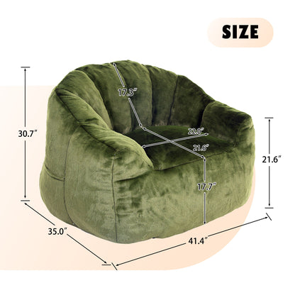 Beanbag Chair, Beanbag Sofa Chair With Armrests Stuffed High Density Foam Home Essentials