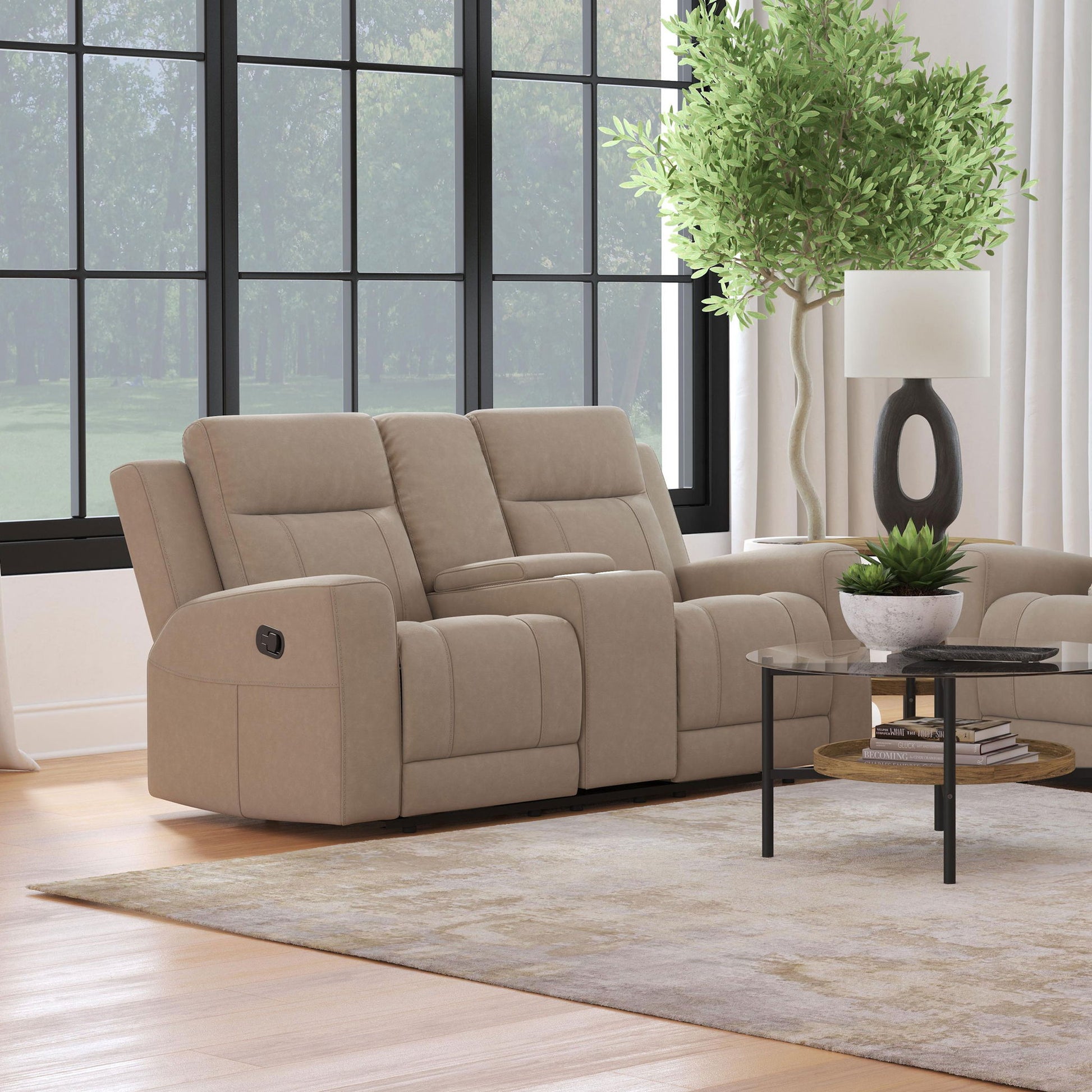 Slater - Reclining Loveseat With Manual Levers Furniture Max