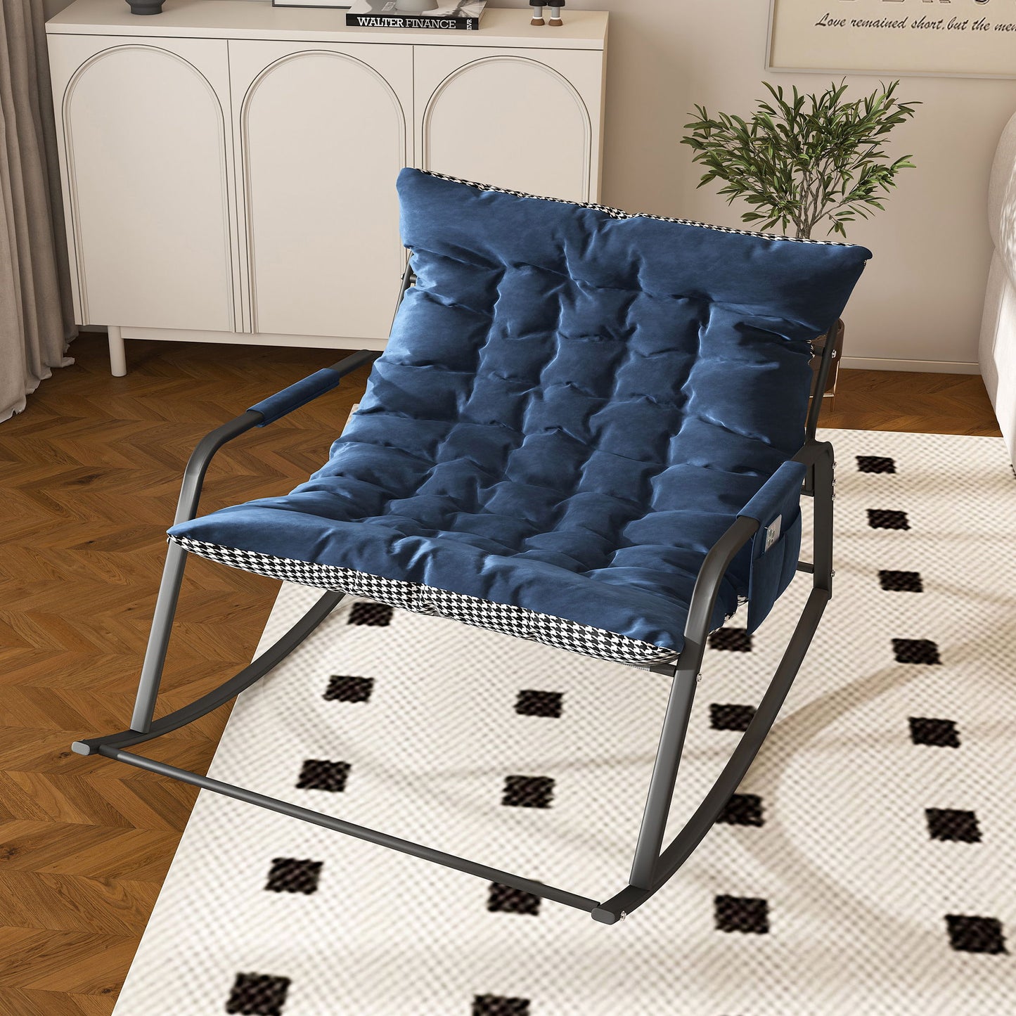 Rocking Chair With Storage, Cushions & Armrests Home Essentials