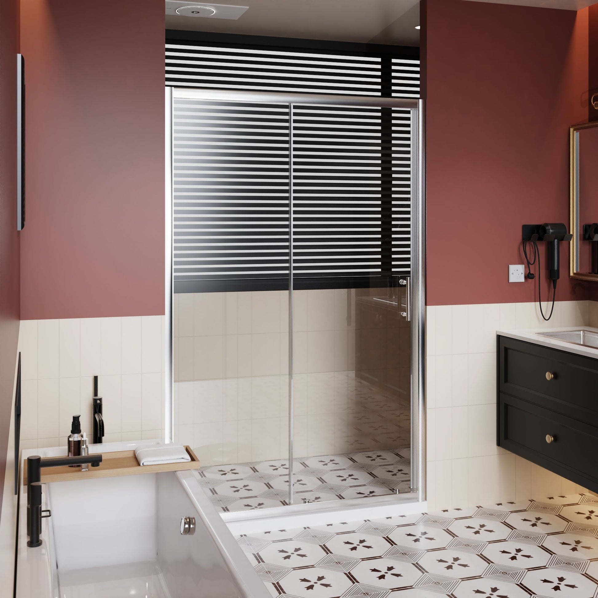 Single Sliding Shower Door With Handle - Chrome Daily Nest