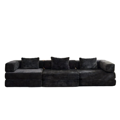 Convertible Floor Sofa Bed, Boneless Modular Sectional Sofa For Living Room Home Essentials
