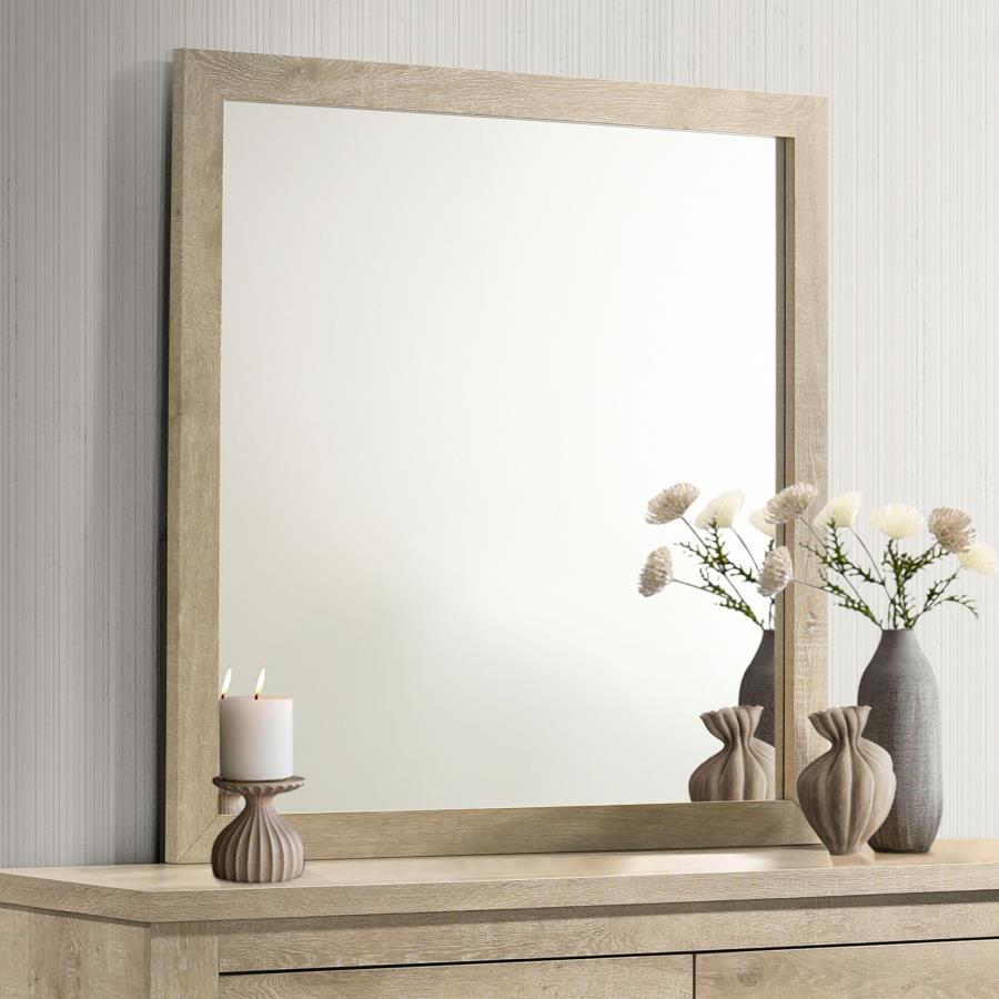 Oakglen - Dresser Mirror - Weathered Oak Coaster Fine Furniture