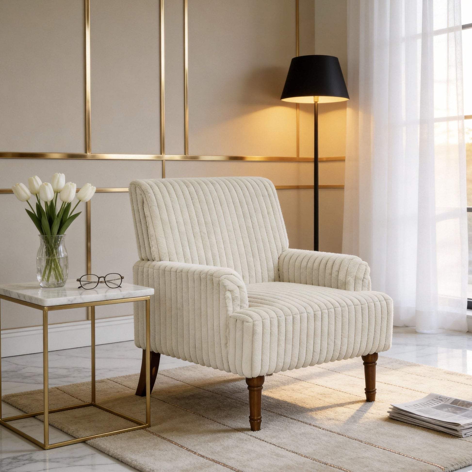 Accent Comfortable Upholstered Armchair For Living Room Home Essentials