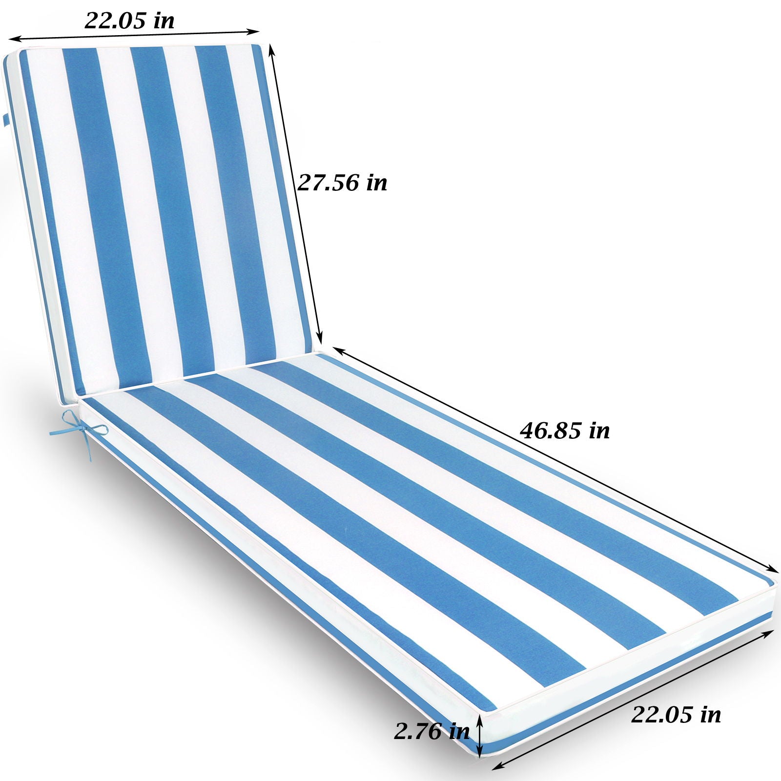 2 Pieces Set Outdoor Lounge Chair Cushion Replacement Patio Furniture Seat Home Essentials