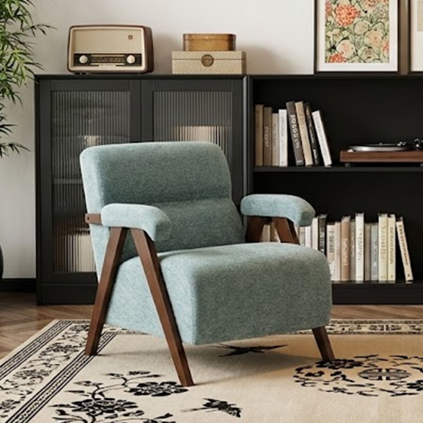 Modern Accent Chair With Tufted Armchair For Reading Room Home Essentials