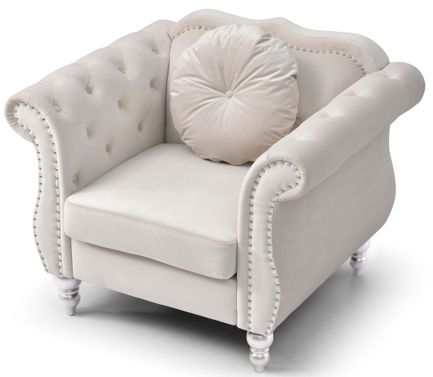 Chic Transitional Flared Arm Chair Glory Furniture