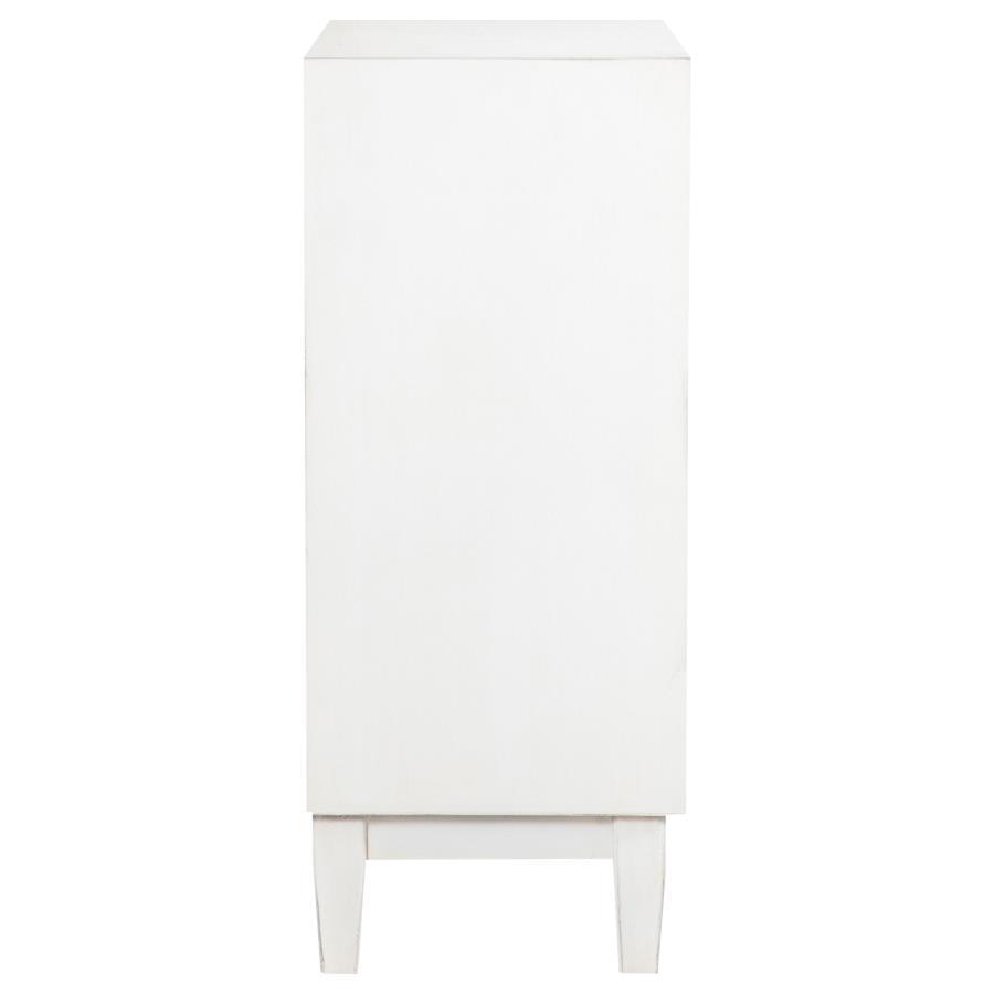Gambon - 2 Door Wood Honeycomb Pattern Accent Cabinet - White CoasterElevations