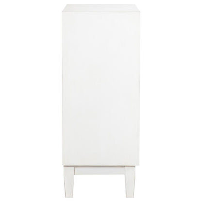Gambon - 2 Door Wood Honeycomb Pattern Accent Cabinet - White CoasterElevations