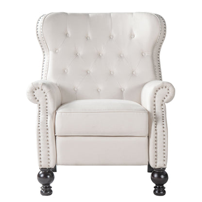 Modern Manual Push Back Recliner Chair Noble House