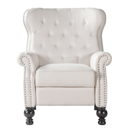 Modern Manual Push Back Recliner Chair Noble House