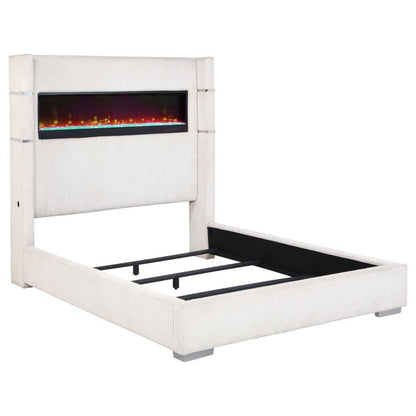 Tisdall - Upholstered Fireplace Bed Coaster Fine Furniture