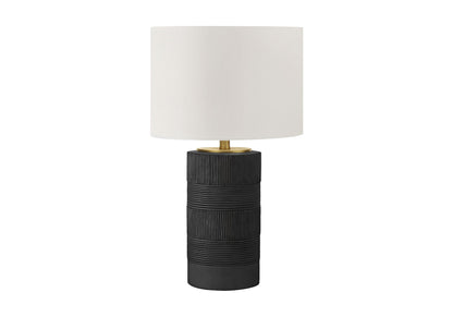 Table Lamp, Lighting, Resin, Contemporary - Black / Cream 8th Street