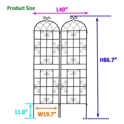 Metal Garden Rustproof Trellis For Climbing Plants Outdoor Flower Support Daily Nest