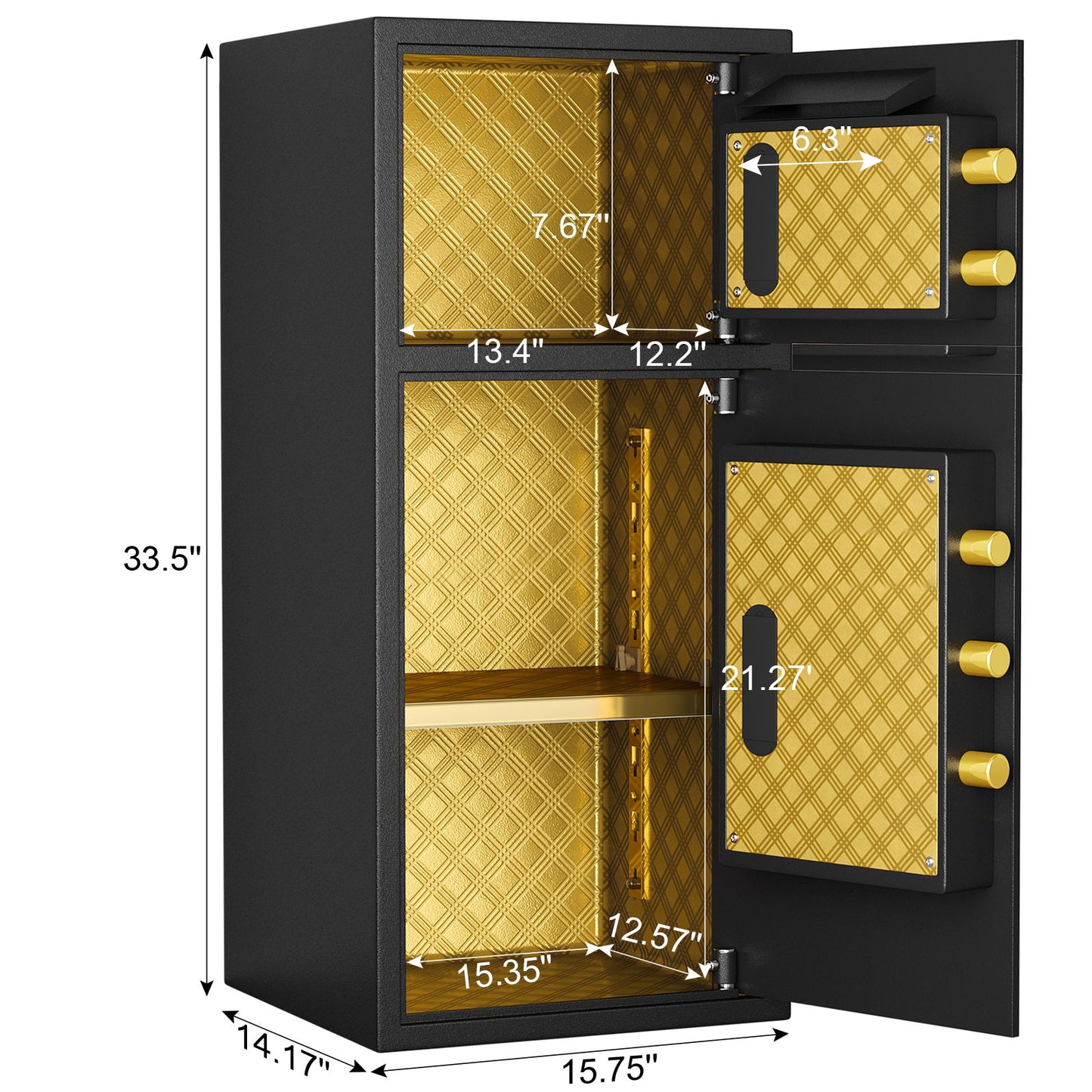 Large Double Door Coin Operated Safe, Digital Security Safe With Fireproof And Waterproof Bag Daily Nest