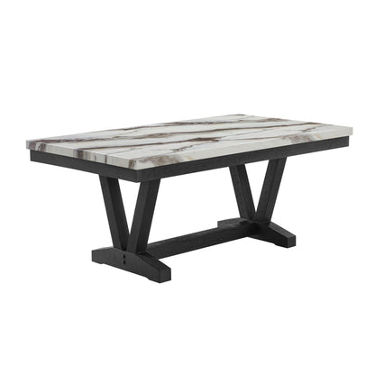 Panda - Dining Table And Trestle Base - Black Global Furniture USA