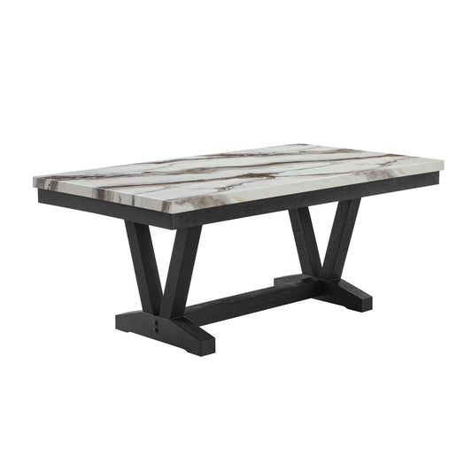 Panda - Dining Table And Trestle Base - Black Global Furniture USA