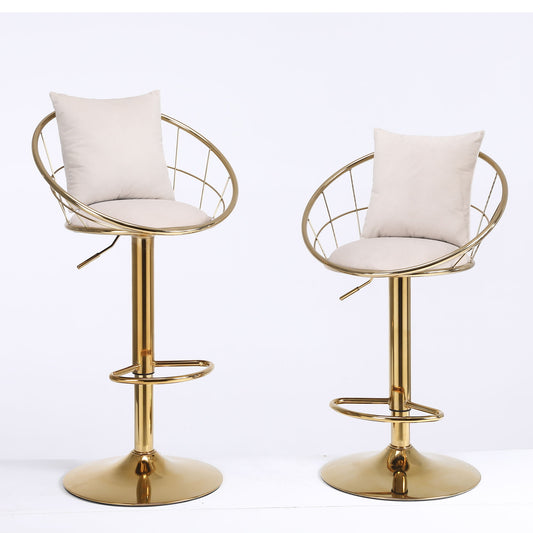 Unique Design Bar Chair, 360 Degree Rotation, Adjustable Height, Suitable For Dining Room And Bar Home Essentials