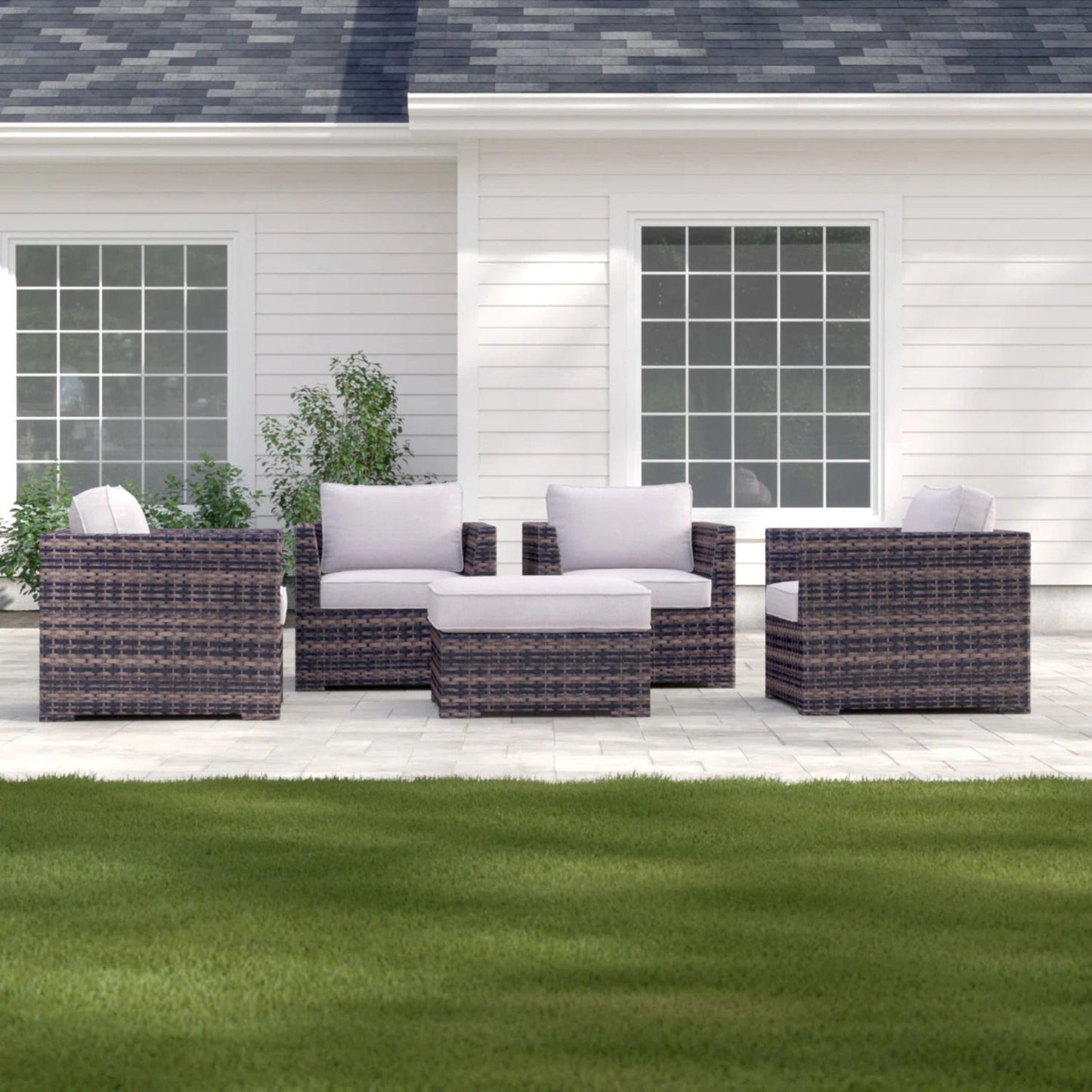 Outdoor Patio Chair Set For Patio With Foam Cushions LSI Patio Furniture