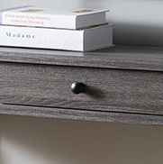 Console Table With One Drawer And Two Open Shelves - Gray