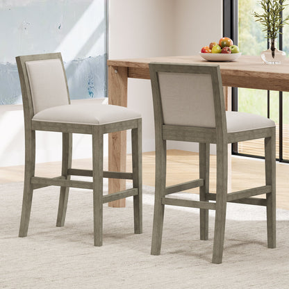 Upholstered Barstools (Set of 2) Noble House