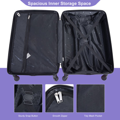 Luggage 4 Piece Lightweight Suitcase With Rotating Wheels With Tsa Lock, Daily Nest