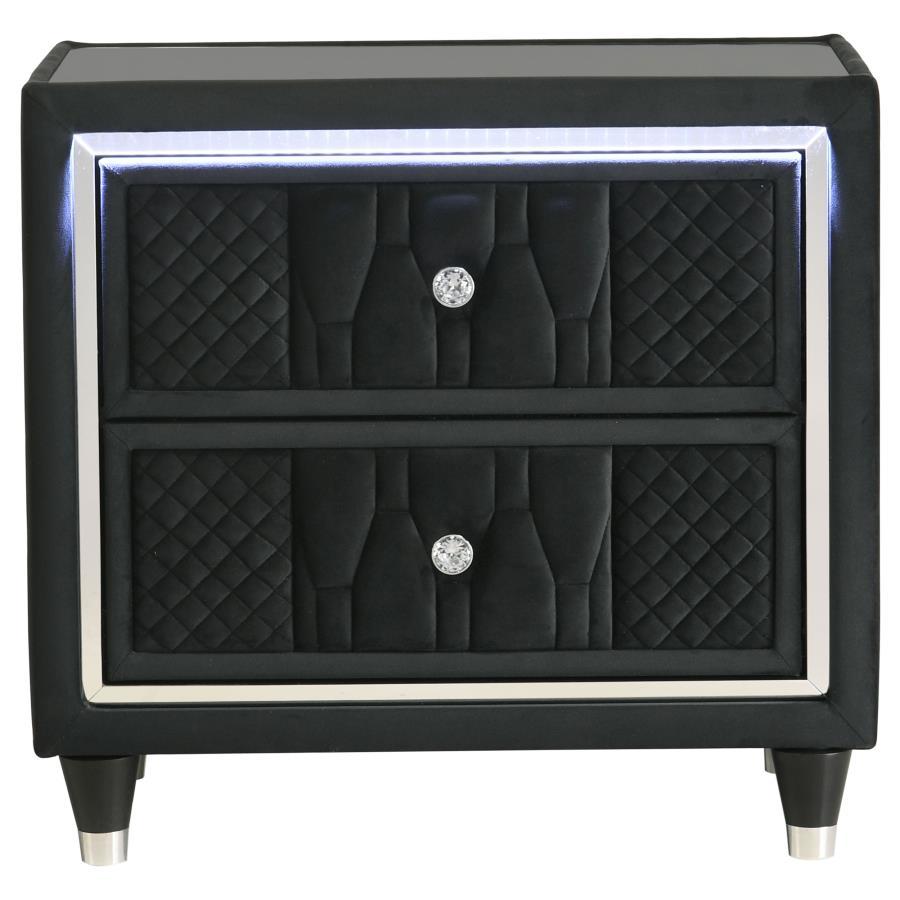 Lorient - 2-Drawer LED Nightstand With USB Coaster Fine Furniture