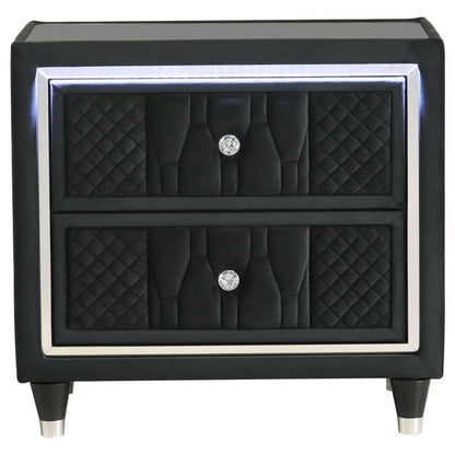 Lorient - 2-Drawer LED Nightstand With USB Coaster Fine Furniture