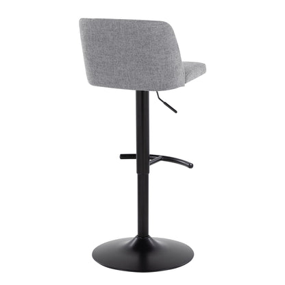 Toriano - Contemporary Adjustable Bar Stool With Rounded T Footrest (Set of 2) Lumi Source