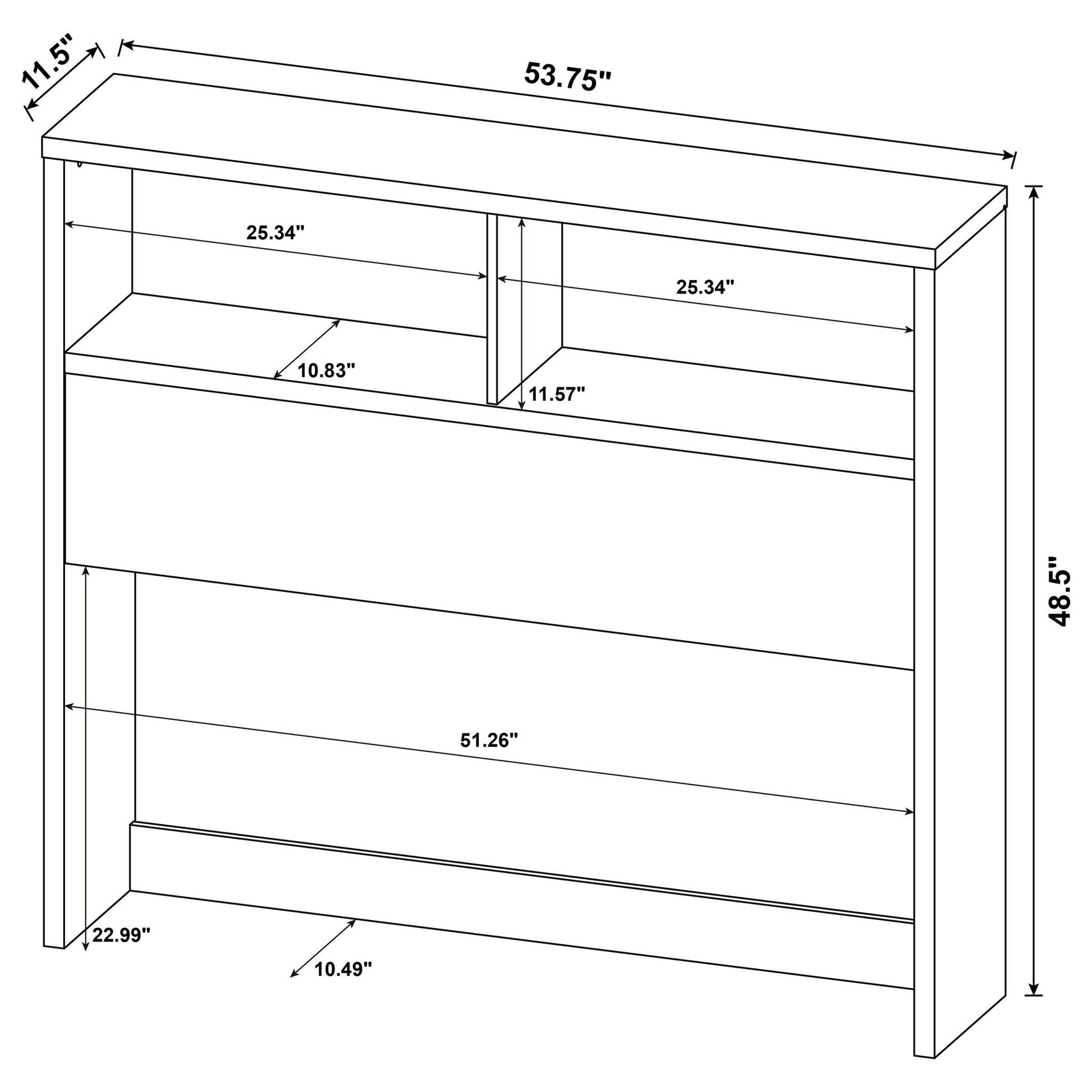 Geary - 3 Piece Bedroom Set With Bookcase Headboard Furniture Max