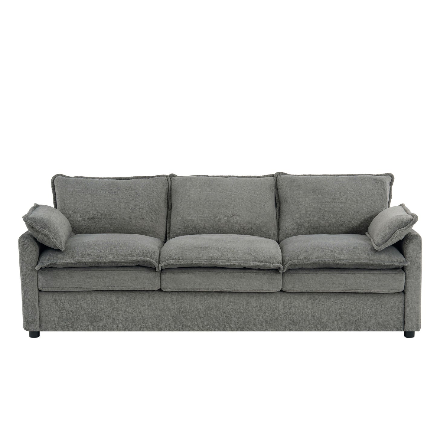 Modern 3 Seater Sofa With Side Storage Pockets For Living Room Hearth and Haven
