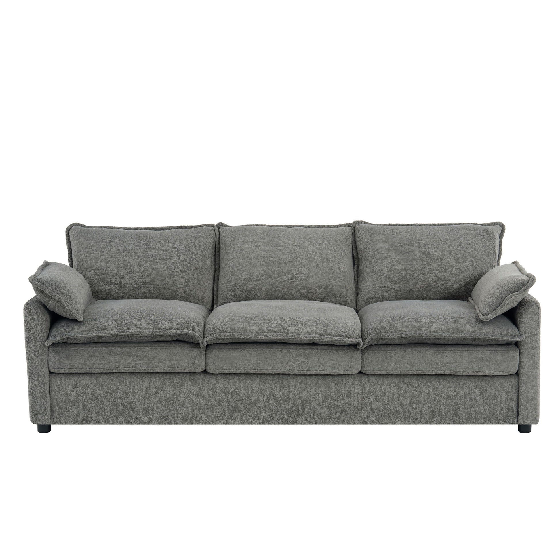 Modern 3 Seater Sofa With Side Storage Pockets For Living Room Hearth and Haven