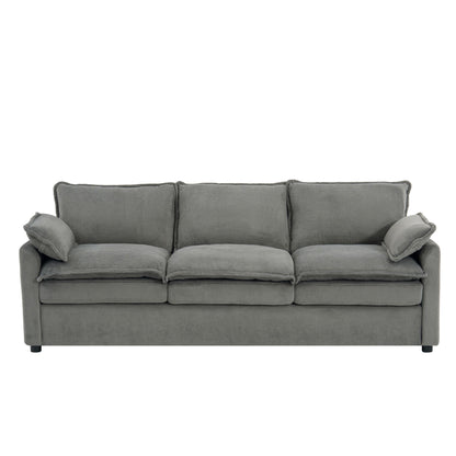 Modern 3 Seater Sofa With Side Storage Pockets For Living Room Hearth and Haven