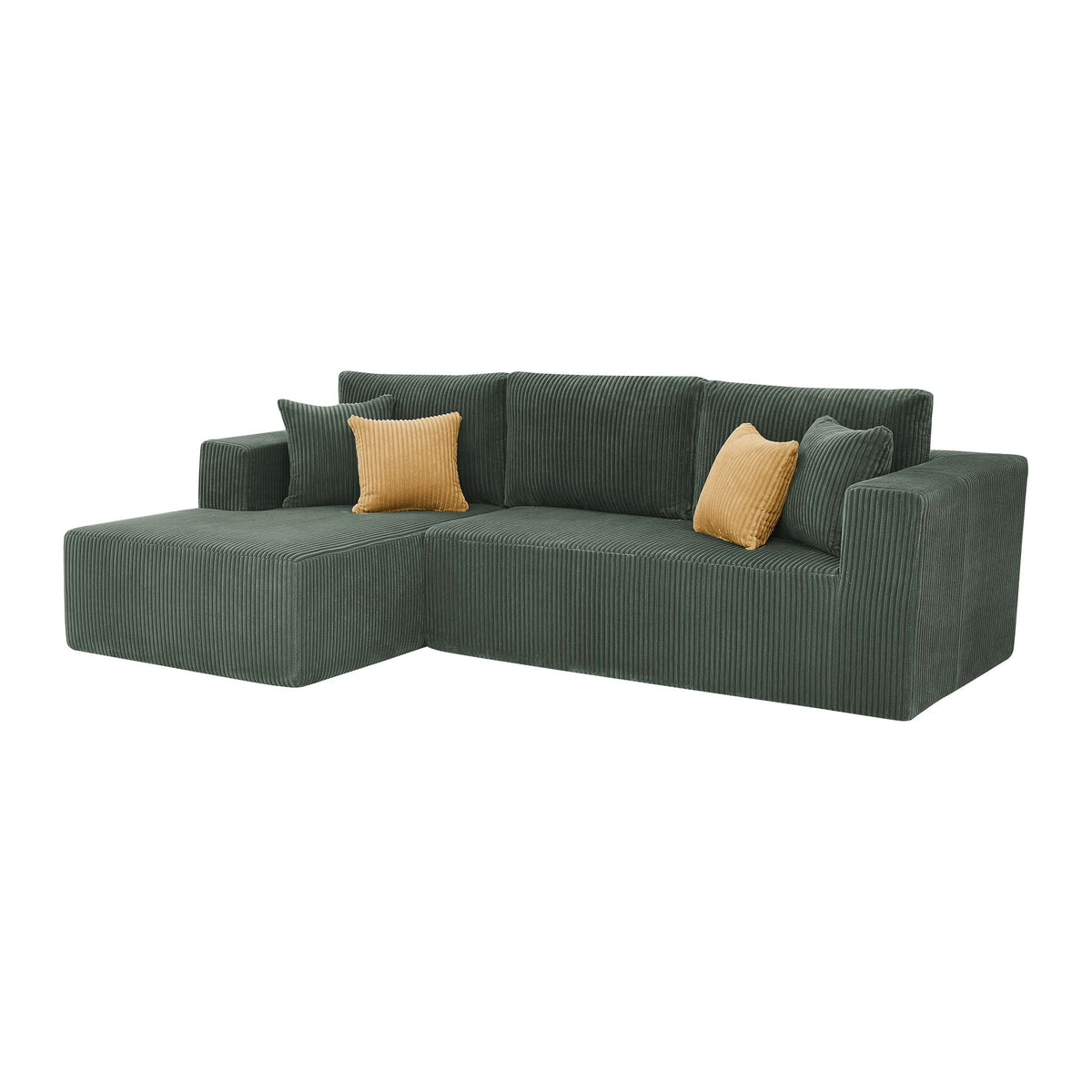 L - Shape Full Compressed Upholstered Sectional Home Essentials