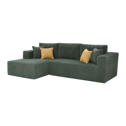 L - Shape Full Compressed Upholstered Sectional Home Essentials