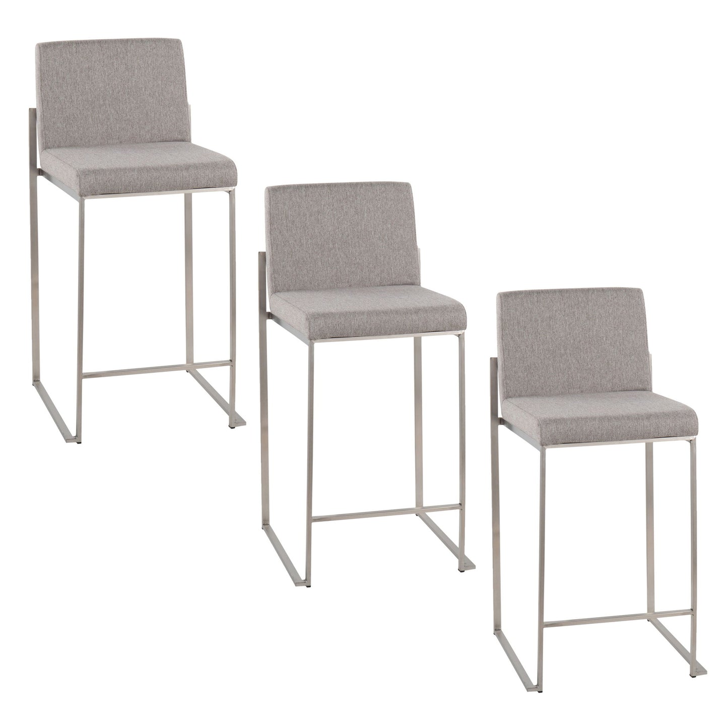 Fuji - Contemporary High Back Counter Stool, Functional Design Lumi Source