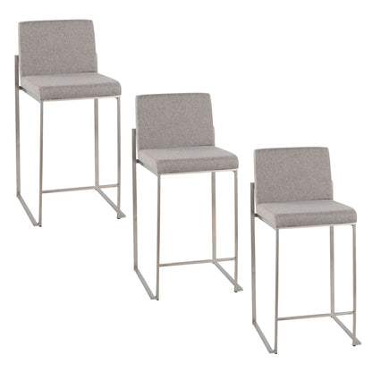 Fuji - Contemporary High Back Counter Stool, Functional Design Lumi Source