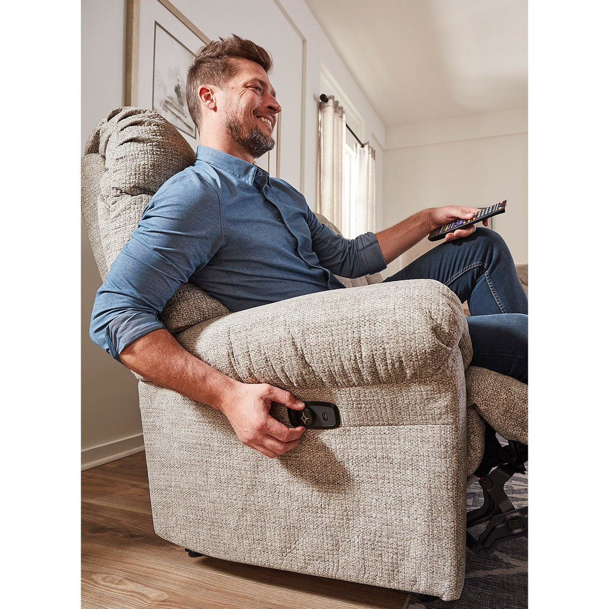 Corey Power Tilt-Headrest SpaceSaver Sofa Best Home Furnishings