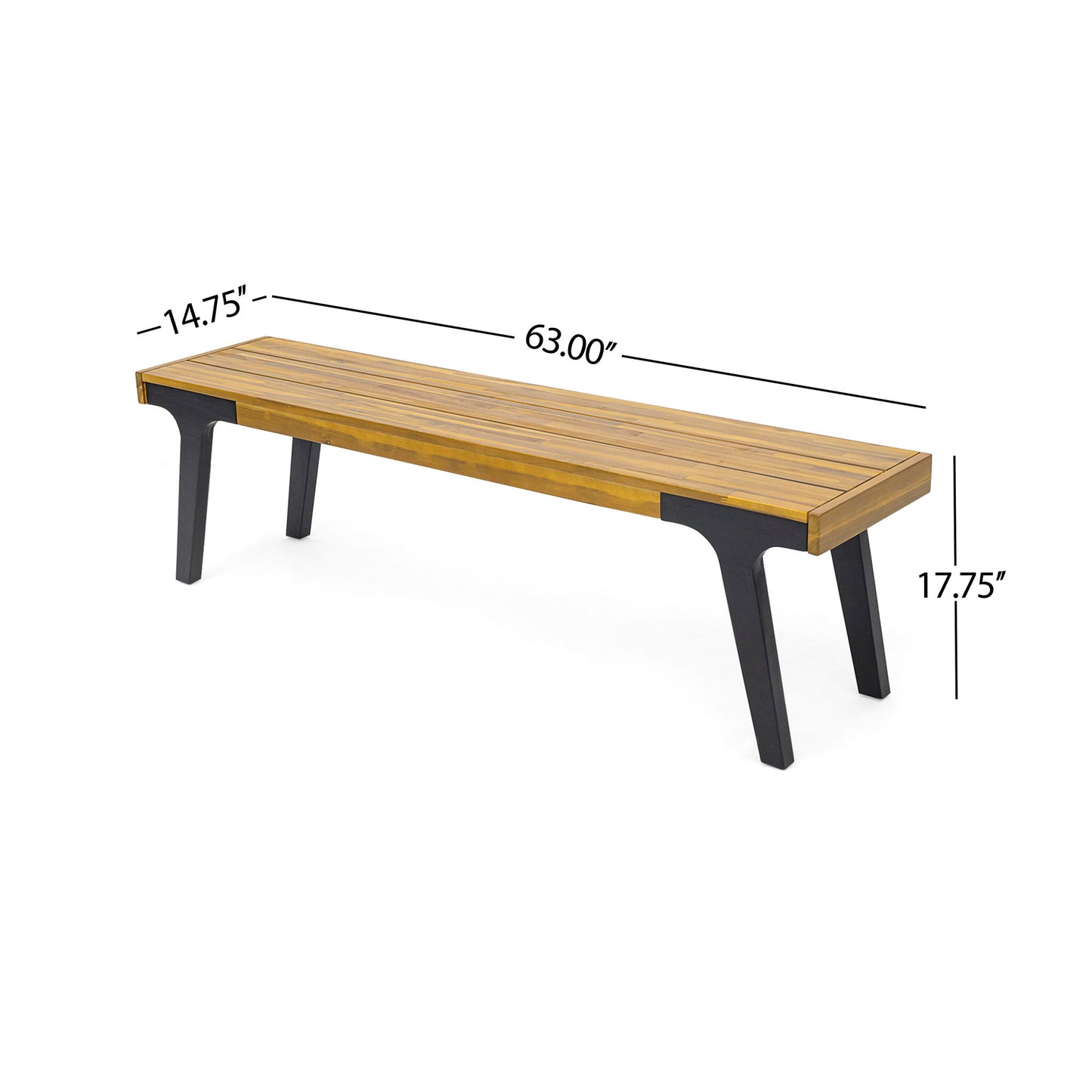 Dining Bench (Set of 2) - Teak Noble House