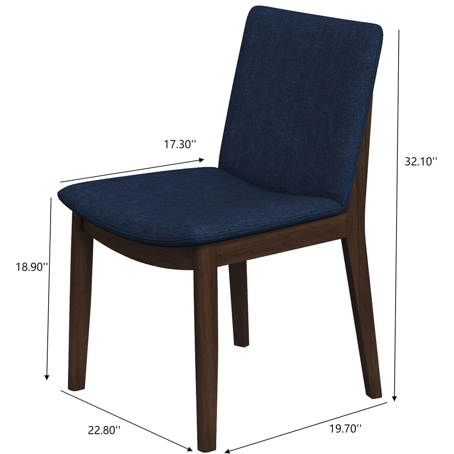 Laura - Mid-Century Modern Solid Wood Dining Chair (Set of 2) Ashcroft Furniture