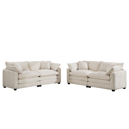 Elegant Oversized Sectional Sofa Set With Deep Seats And Flexible Layout Home Essentials