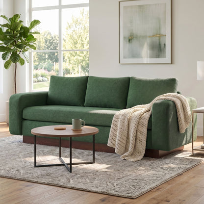 Modern 3 Seater Sofa, Living Room Couch Noble House