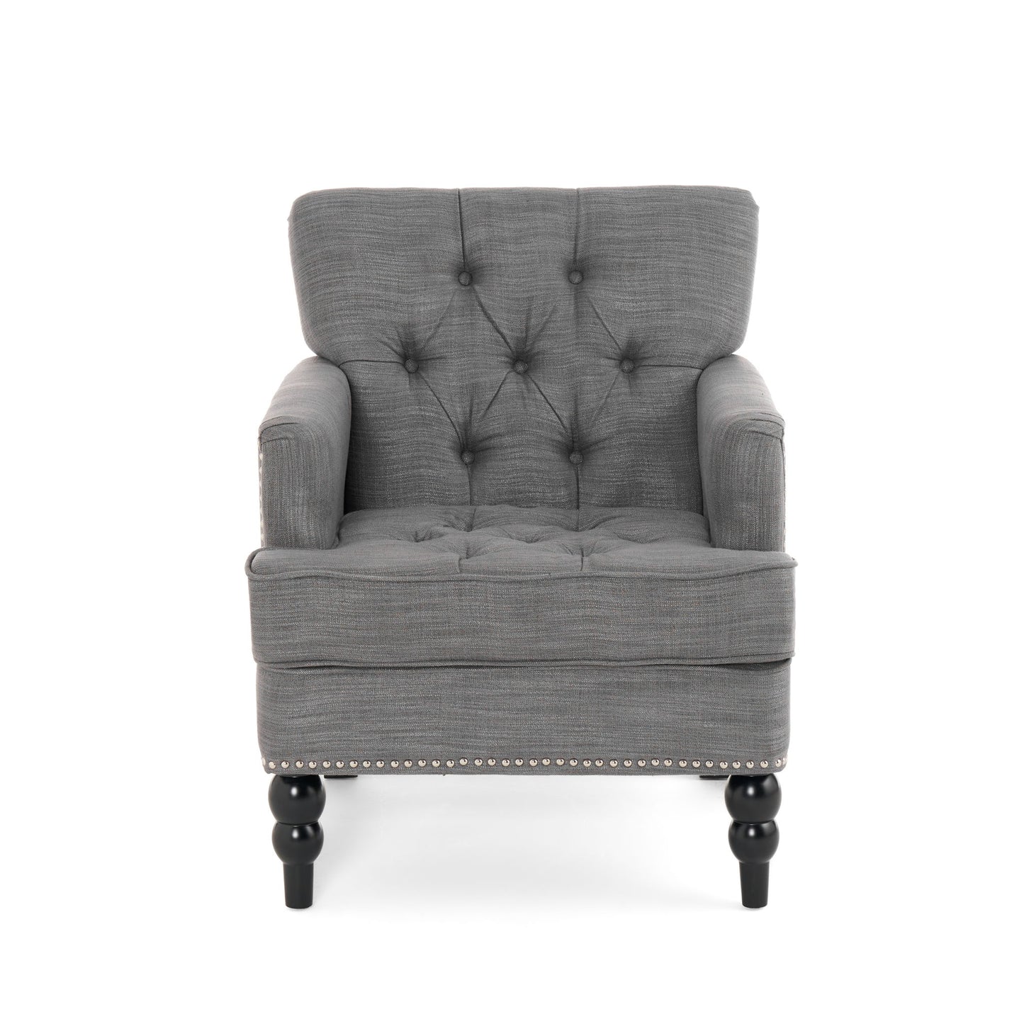 Harrison - Tufted Club Chair With Button Tufted Back And Birch Wood Legs Noble House