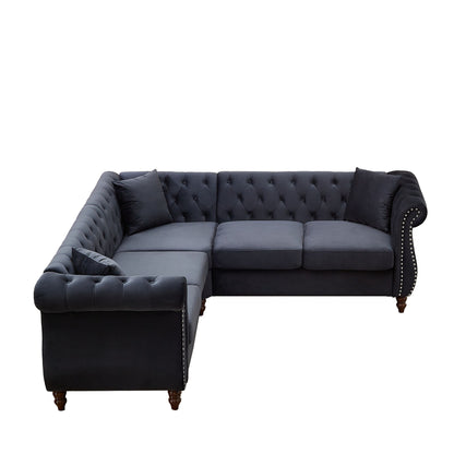Streamline Modern L-Shaped Corner Sofa Home Essentials