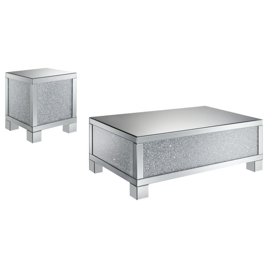 Gillian - Mirrored Coffee Table Set Coaster Fine Furniture